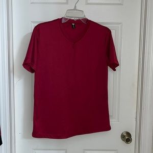 Deep red athletic shirt